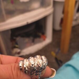 Textured Silver Sculptural Ring